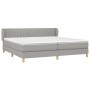 Box spring bed with light gray fabric mattress 200x200 cm by , Beds and slatted bases - Ref: Foro24-3126989, Price: 560,76 €,...