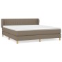 Boxspringbett mit taupegrauer Stoffmatratze 160x200 cm von , Betten und Lattenroste - Ref: Foro24-3126977, Preis: 503,99 €, R...