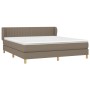 Boxspringbett mit taupegrauer Stoffmatratze 160x200 cm von , Betten und Lattenroste - Ref: Foro24-3126977, Preis: 503,99 €, R...