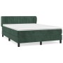 Cama box spring con colchón terciopelo verde oscuro 140x200 cm de , Camas y somieres - Ref: Foro24-3127616, Precio: 429,99 €,...