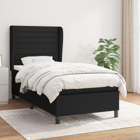 Cama box spring con colchón tela negro 80x200 cm de , Camas y somieres - Ref: Foro24-3127999, Precio: 311,41 €, Descuento: %