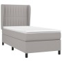 Box spring bed with light gray fabric mattress 80x200 cm by , Beds and slatted bases - Ref: Foro24-3128077, Price: 331,69 €, ...