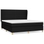 Cama box spring con colchón tela negro 160x200 cm de , Camas y somieres - Ref: Foro24-3128615, Precio: 579,65 €, Descuento: %