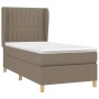 Box spring bed with taupe gray fabric mattress 80x200 cm by , Beds and slatted bases - Ref: Foro24-3128641, Price: 348,96 €, ...