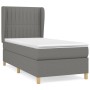 Box spring bed with dark gray fabric mattress 100x200 cm by , Beds and slatted bases - Ref: Foro24-3128662, Price: 382,63 €, ...