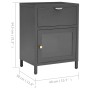 Anthracite gray steel and glass bedside table 40x30x54.5 cm by vidaXL, Nightstands - Ref: Foro24-336054, Price: 88,56 €, Disc...