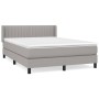 Cama box spring con colchón tela gris claro 140x200 cm de , Camas y somieres - Ref: Foro24-3129873, Precio: 436,05 €, Descuen...