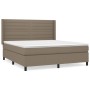 Cama box spring con colchón tela gris taupe 160x200 cm de , Camas y somieres - Ref: Foro24-3131525, Precio: 603,92 €, Descuen...