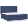 Box spring bed with blue fabric mattress 160x200 cm by , Beds and slatted bases - Ref: Foro24-3131527, Price: 589,62 €, Disco...