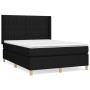 Cama box spring con colchón tela negro 140x190 cm de , Camas y somieres - Ref: Foro24-3132147, Precio: 505,99 €, Descuento: %