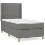 Box spring bed with dark gray fabric mattress 100x200 cm by , Beds and slatted bases - Ref: Foro24-3132130, Price: 354,99 €, ...