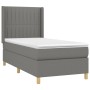 Box spring bed with dark gray fabric mattress 100x200 cm by , Beds and slatted bases - Ref: Foro24-3132130, Price: 354,99 €, ...