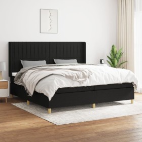 Box spring bed with black fabric mattress 200x200 cm by , Beds and slatted bases - Ref: Foro24-3132179, Price: 620,27 €, Disc...