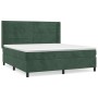 Box spring bed with dark green velvet mattress 160x200 cm by , Beds and slatted bases - Ref: Foro24-3132750, Price: 571,88 €,...