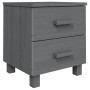 2 HAMAR solid pine dark gray bedside tables 40x35x44.5 cm by vidaXL, Nightstands - Ref: Foro24-340410, Price: 78,47 €, Discou...