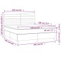 Boxspringbettmatratze und LED-Leuchten dunkelgrauer Stoff 160x200 cm von , Betten und Lattenroste - Ref: Foro24-3134966, Prei...