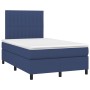 Cama box spring con colchón y LED tela azul 120x200 cm de , Camas y somieres - Ref: Foro24-3135027, Precio: 450,83 €, Descuen...