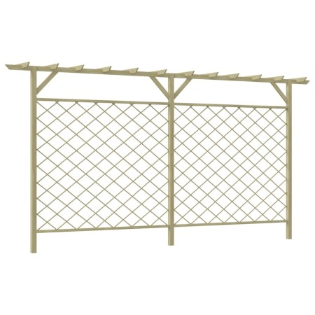 Gittergartenzaun mit hölzerner Pergola von vidaXL, Gitter - Ref: Foro24-41726, Preis: 201,94 €, Rabatt: %