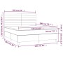 Boxspringbett mit Matratze und LED-Leuchten taupegrauer Stoff 160x200 cm von , Betten und Lattenroste - Ref: Foro24-3135529, ...