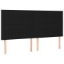 Cama box spring colchón y luces LED tela negro 160x200 cm de , Camas y somieres - Ref: Foro24-3135607, Precio: 566,95 €, Desc...