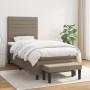 Box spring bed with taupe gray fabric mattress 80x200 cm by , Beds and slatted bases - Ref: Foro24-3136633, Price: 377,29 €, ...