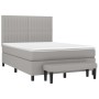 Box spring bed with light gray fabric mattress 140x200 cm by , Beds and slatted bases - Ref: Foro24-3136757, Price: 544,12 €,...