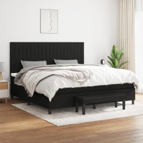 Box spring bed with black fabric mattress 200x200 cm by , Beds and slatted bases - Ref: Foro24-3136783, Price: 727,95 €, Disc...