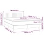 Cama box spring colchón y LED terciopelo rosa 140x190 cm de , Camas y somieres - Ref: Foro24-3134524, Precio: 415,27 €, Descu...