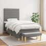 Cama box spring con colchón tela gris oscuro 80x200 cm de , Camas y somieres - Ref: Foro24-3137190, Precio: 366,40 €, Descuen...