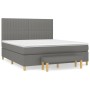 Cama box spring con colchón tela gris oscuro 160x200 cm de , Camas y somieres - Ref: Foro24-3137326, Precio: 594,67 €, Descue...