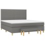 Box spring bed with dark gray fabric mattress 160x200 cm by , Beds and slatted bases - Ref: Foro24-3137326, Price: 607,25 €, ...