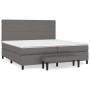 Cama box spring con colchón cuero sintético gris 200x200 cm de , Camas y somieres - Ref: Foro24-3137567, Precio: 691,13 €, De...