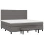 Cama box spring con colchón cuero sintético gris 200x200 cm de , Camas y somieres - Ref: Foro24-3137567, Precio: 691,13 €, De...