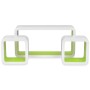 Floating wall shelves 3 pcs books/DVD MDF white green by vidaXL, Shelves and shelves - Ref: Foro24-242166, Price: 46,03 €, Di...