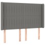 Cama box spring colchón y luces LED tela gris oscuro 140x200 cm de , Camas y somieres - Ref: Foro24-3139038, Precio: 529,02 €...