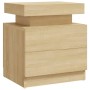 Engineered wood nightstand in Sonoma oak, measuring 45x35x52 cm. by vidaXL, Nightstands - Ref: Foro24-326852, Price: 83,26 €,...