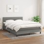 Cama box spring con colchón tela gris oscuro 140x190 cm de , Camas y somieres - Ref: Foro24-3140210, Precio: 441,98 €, Descue...