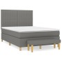 Box spring bed with dark gray fabric mattress 140x200 cm by , Beds and slatted bases - Ref: Foro24-3137318, Price: 552,85 €, ...