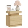 Engineered wood nightstand in Sonoma oak, measuring 45x35x52 cm. by vidaXL, Nightstands - Ref: Foro24-326852, Price: 83,26 €,...