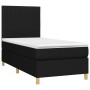 Cama box spring con colchón tela negro 100x200 cm de , Camas y somieres - Ref: Foro24-3142475, Precio: 354,38 €, Descuento: %