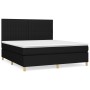 Cama box spring con colchón tela negro 160x200 cm de , Camas y somieres - Ref: Foro24-3142507, Precio: 582,99 €, Descuento: %