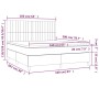 Box spring bed with black fabric mattress 160x200 cm by , Beds and slatted bases - Ref: Foro24-3142507, Price: 596,36 €, Disc...