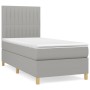 Cama box spring con colchón tela gris claro 80x200 cm de , Camas y somieres - Ref: Foro24-3142449, Precio: 319,57 €, Descuent...