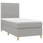 Box spring bed with light gray fabric mattress 80x200 cm by , Beds and slatted bases - Ref: Foro24-3142449, Price: 319,23 €, ...