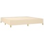 Cama box spring con colchón tela color crema 200x200 cm de , Camas y somieres - Ref: Foro24-3142526, Precio: 696,26 €, Descue...