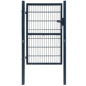 Cancel individual 2D anthracite grey fence panel 106x190 cm by vidaXL, garden gates - Ref: Foro24-141743, Price: 215,71 €, Di...