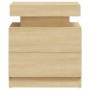 Engineered wood nightstand in Sonoma oak, measuring 45x35x52 cm. by vidaXL, Nightstands - Ref: Foro24-326852, Price: 83,26 €,...