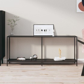 Black tempered glass console table 180x35x75.5 cm by , Side tables - Ref: Foro24-331703, Price: 111,28 €, Discount: %