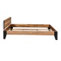 Estructura de cama de madera maciza de acacia acero 152x203 cm de , Camas y somieres - Ref: Foro24-281453, Precio: 385,35 €, ...