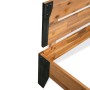 Estructura de cama de madera maciza de acacia acero 152x203 cm de , Camas y somieres - Ref: Foro24-281453, Precio: 385,35 €, ...